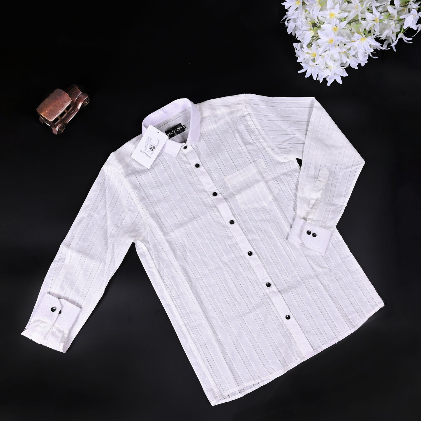 Belleoria Textured Button down Shirt